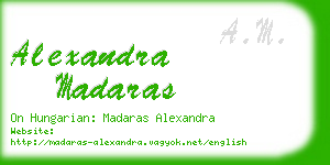 alexandra madaras business card